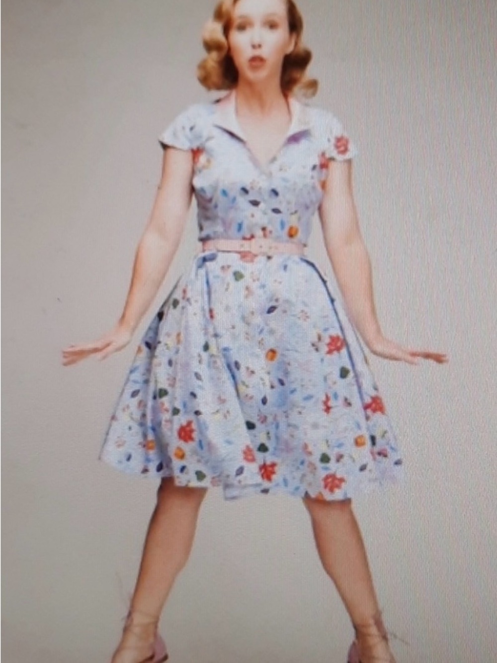 Dapper Day XS First Frost Collette Pinup Dress